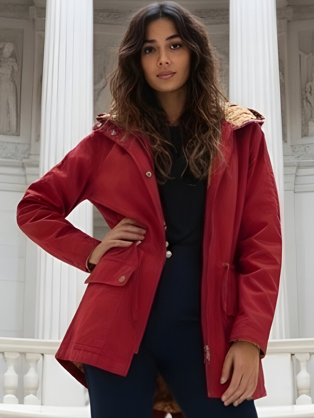 CASUAL CORNER LADIES PURE COTTON REVERSIBLE  HOODED JACKET Size La…